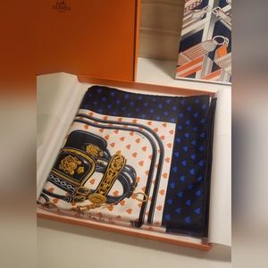 AUTHENTIC HERMES Carre45 CM Brides de Gala LOVE Scarf silk new with box